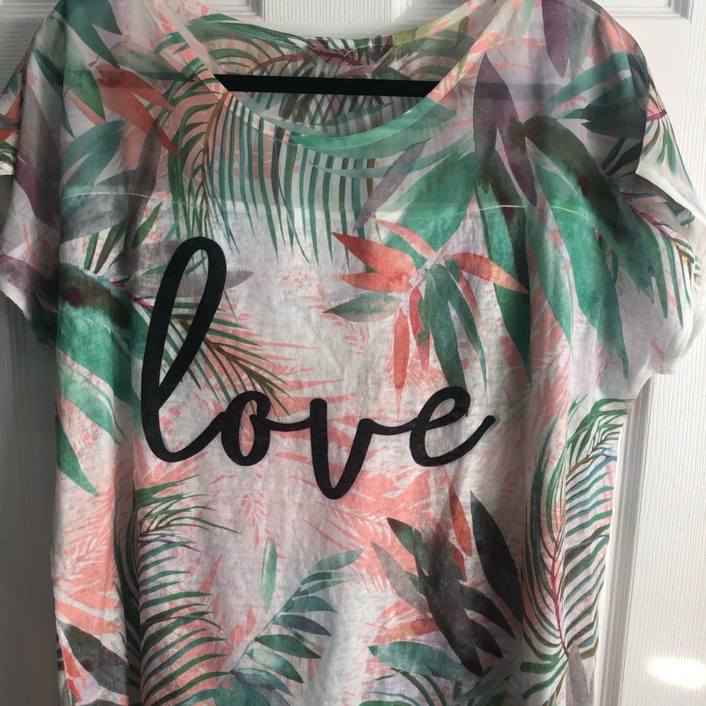 Tropical print T-shirt